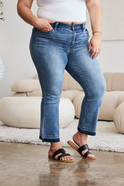 Judy Blue Full Size Release Hem Cropped Bootcut Jeans (0-24W)