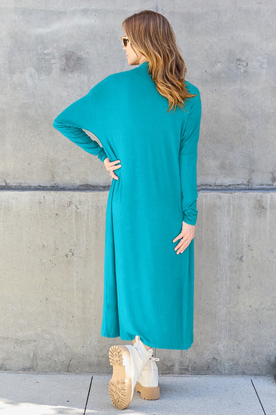 Basic Bae Open Front Long Sleeve Cover Up - 5 Colors (S-3XL)