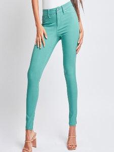 Spring Colors! Hyperstretch Mid-Rise Skinny Teacher Pants! (S-3X)