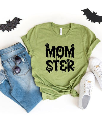 Olive and Ivory "Momster" Halloween Short Sleeve Graphic Tee (XS - 2XL)