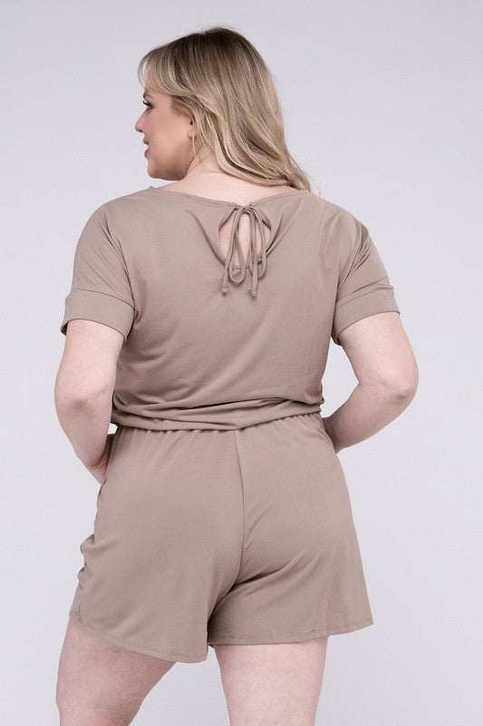 TBYB! Plus Brushed DTY Romper with Pockets (S, M, L)