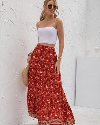 The Annva USA Print Maxi Skirt (S-XL) AVAILABLE IN 3 COLORS!