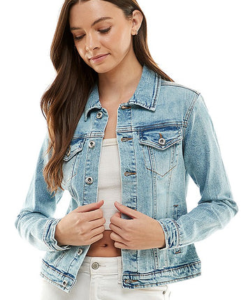 Spandex  Ladies  Casual Denim Jacket