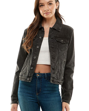 Spandex  Ladies  Casual Denim Jacket