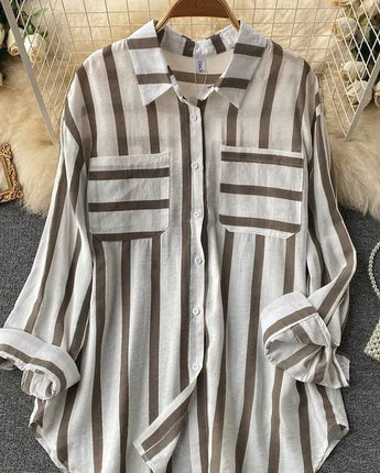 Striped buttoned up shirt