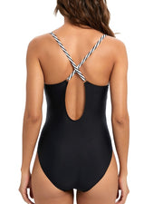Ynique Swim Women's One-Piece Swimsuits Bathing Suits V Neck (S-2XL)