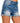 TBYB! Mid Rise Raw Frayed Hem Denim Shorts (1XL-3XL)