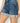 RISEN High Rise Cuffed Denim Shorts