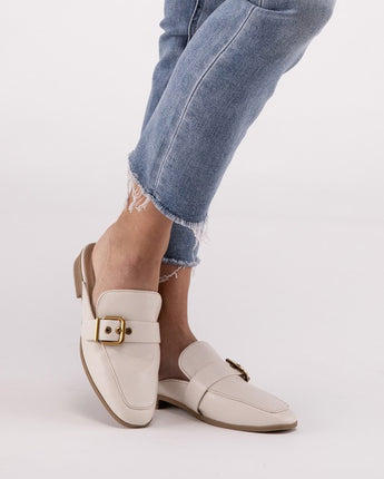 Chantal-S Buckle Backless Slides Loafer Shoes