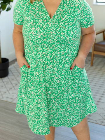 Tinley Green Floral Mid Length Dress (SM-4X)