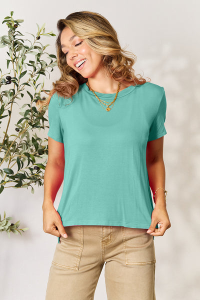 Basic Bae Round Neck Short Sleeve T-Shirt - 7 Colors! (S-3XL)
