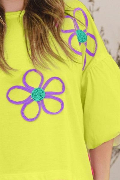 ODDI Flower Embroidery Detail Shirt (S-3XL)