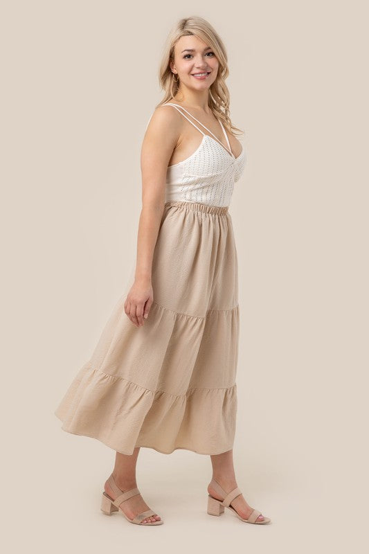 TBYB! Tiered maxi skirt
