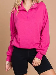Culture Code Full Size Half Zip Long Sleeve Sweatshirt (M-3XL)