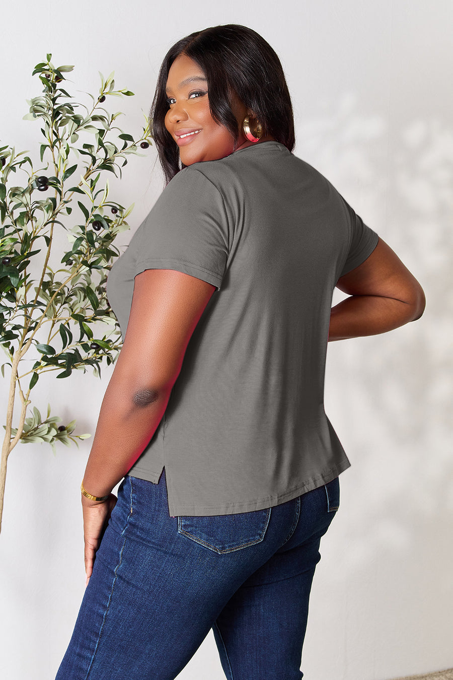 Basic Bae Round Neck Short Sleeve T-Shirt - 6 Colors! (S-3XL)