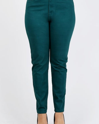 Bagel High Waist Solid Stretch Pants - Available in 12 Colors! (1XL-3XL)