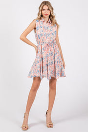 GeeGee Floral Eyelet Sleeveless Mini Dress (S-3XL)