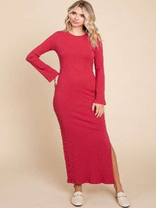 Culture Code Round Neck Bell Sleeve Maxi Dress (S-3X)