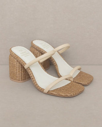 D-MARGARET-RAFFIA, HIGH HEEL, MULES