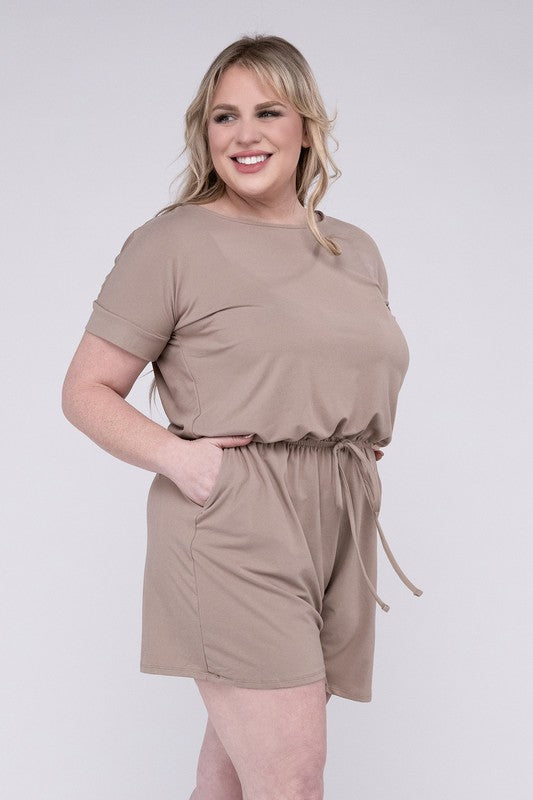 TBYB! Plus Brushed DTY Romper with Pockets (S, M, L)