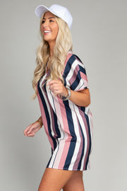 TBYB! Multi striped print Tunic Dress (S-2XL)