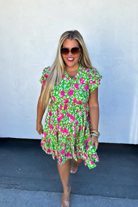 PRE-ORDER LUCIANA FLORAL DRESS (XS-3X)