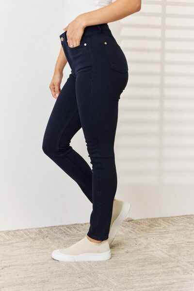 Judy Blue Garment-Dyed Tummy Control Skinny Jeans (Sizes 0-24)
