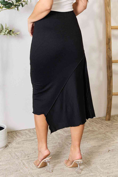 Wardrobe Staple! Culture Code Flattering High Waist Midi Skirt (Sizes S-3X)