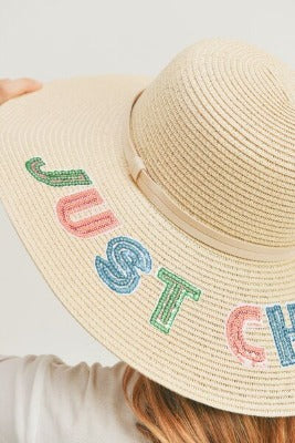 Wide Brim Straw Hat (Just Chill Out)